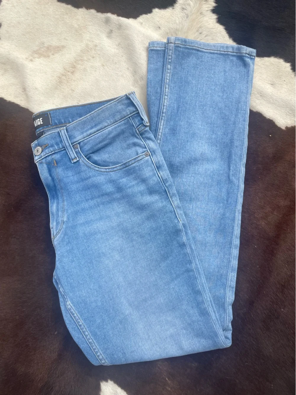PAIGE Men's Slim Straight‎ Jeans in Medium Blue Wash